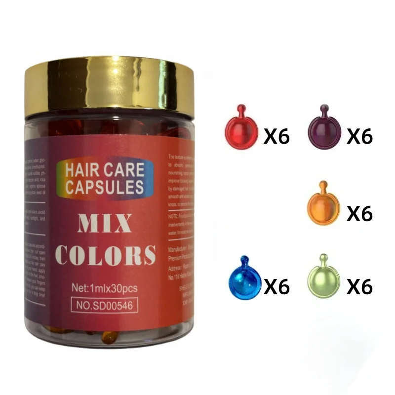 

30Pcs Anti Hair Loss Hair Vitamin Capsule Oil Keratin Complex Oil Smooth Silky Hair Serum Hair Mask Repair Frizz Damaged