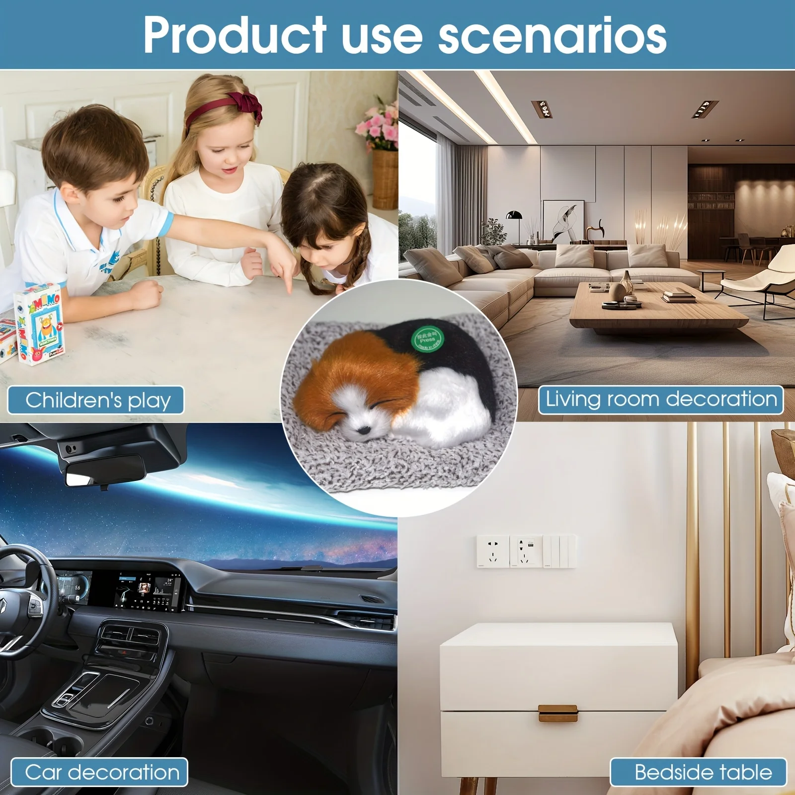 吠えるインタラクティブな子犬のおもちゃ – 犬好きへのギフト、電池式、PP素材、男の子と女の子へのおもちゃギフト