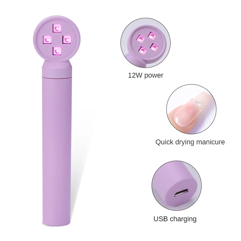 Handheld Nail Lamp Dryer Mini UV LED Gel Polish Curing Machine Portabilit Cabin Single Finger Flashlight Lamp Nail Art Equipment