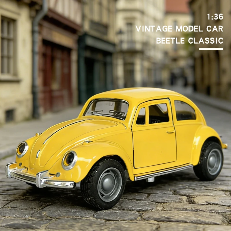 

1:36 Alloy Vintage Diecast Car Model BEETLES Classic Pull Back Car Model Miniature Vehicle Replica For Collection Gift