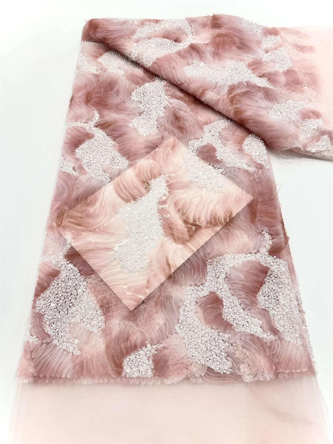 Африканская кружевная ткань с блестками и бисером, 2025, высокое качество, вышивка, французская нигерийская кружевная ткань для свадебного шитья, материал