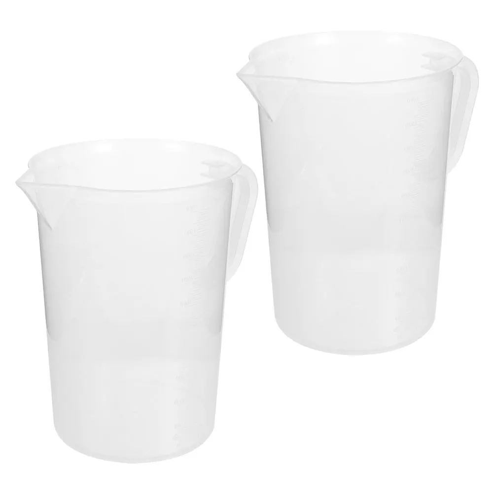 

2 шт., 5000 мл, утолщенная мерная чашка, двусторонняя весы, мерные чашки для кемпинга, большая прозрачная пластиковая мерная кружка