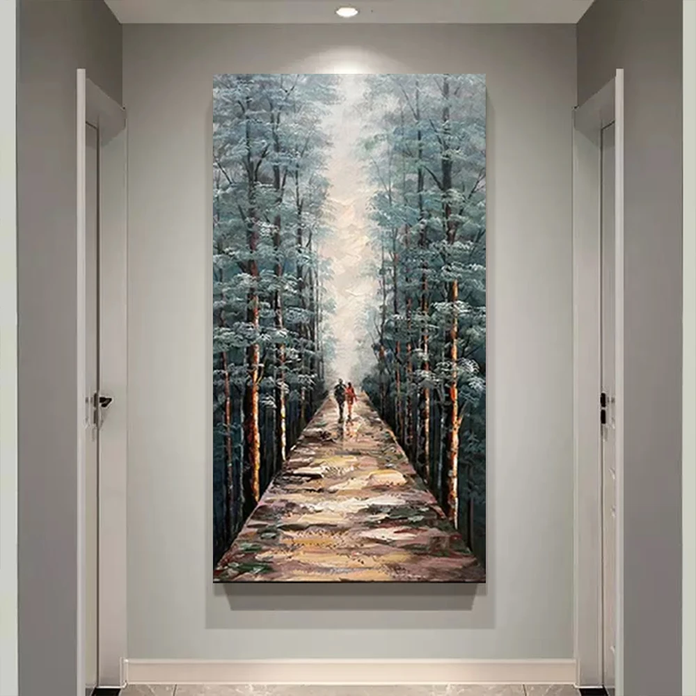 

Abstract pedestrian Holding Umbrella Wall art 100%hand painted Oil Paintings Print On Canvas Art Modern wall Pictures Home Decor