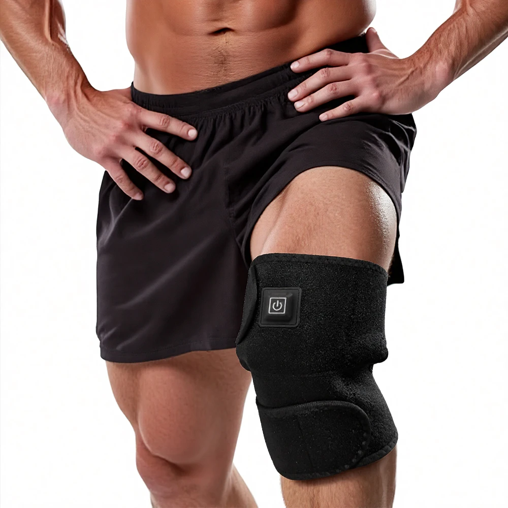 

Электрический согревающий бандаж для колена с 3 уровнями нагрева, регулируемая грелка для колена с питанием от USB, для облегчения боли в коленях и локтях, для мужчин и женщин