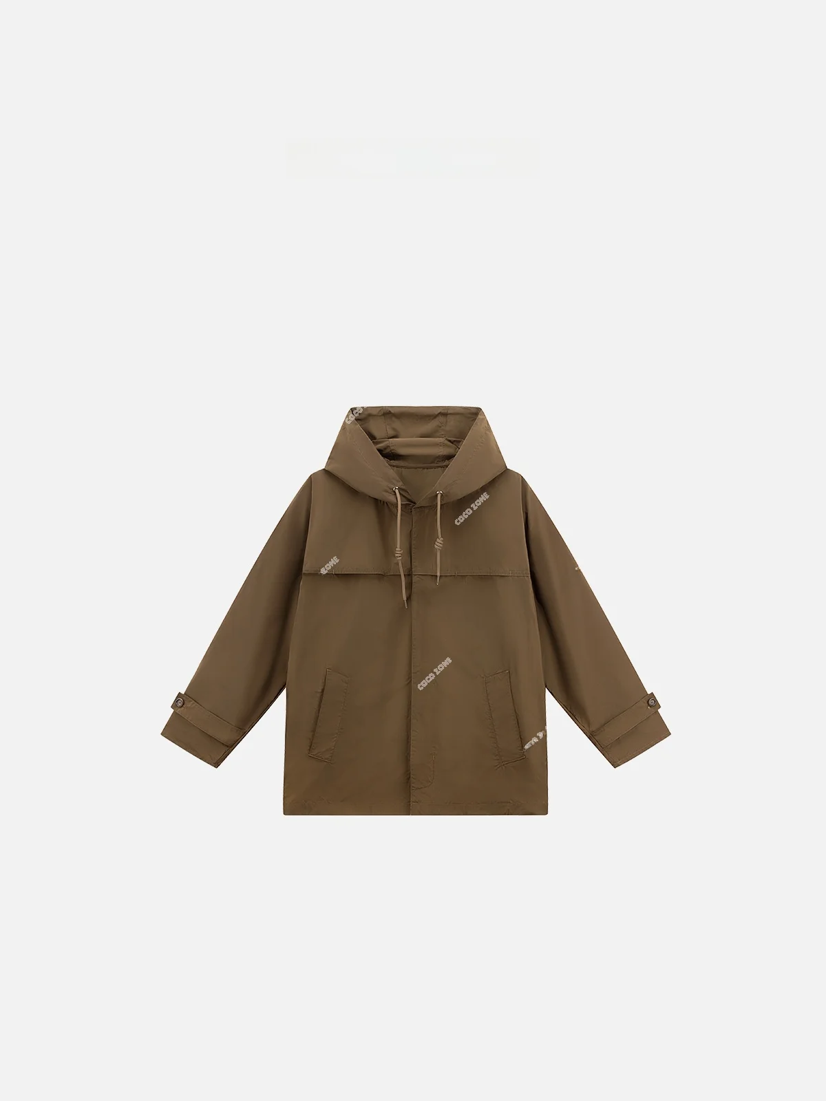 

Женское шерстяное пальто ZONE Brand CCB320: повседневное, с капюшоном, для города и отдыха, простой дизайн