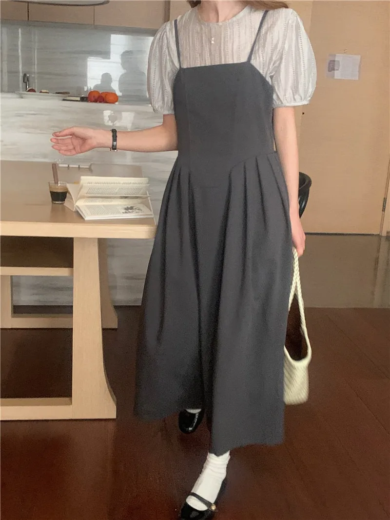 

Women Dresses Sundress Spring Blouse 2 Piece Suit Long Sleeve Vintage Female Girls Dress Suits Femme Vestido Sell Separately