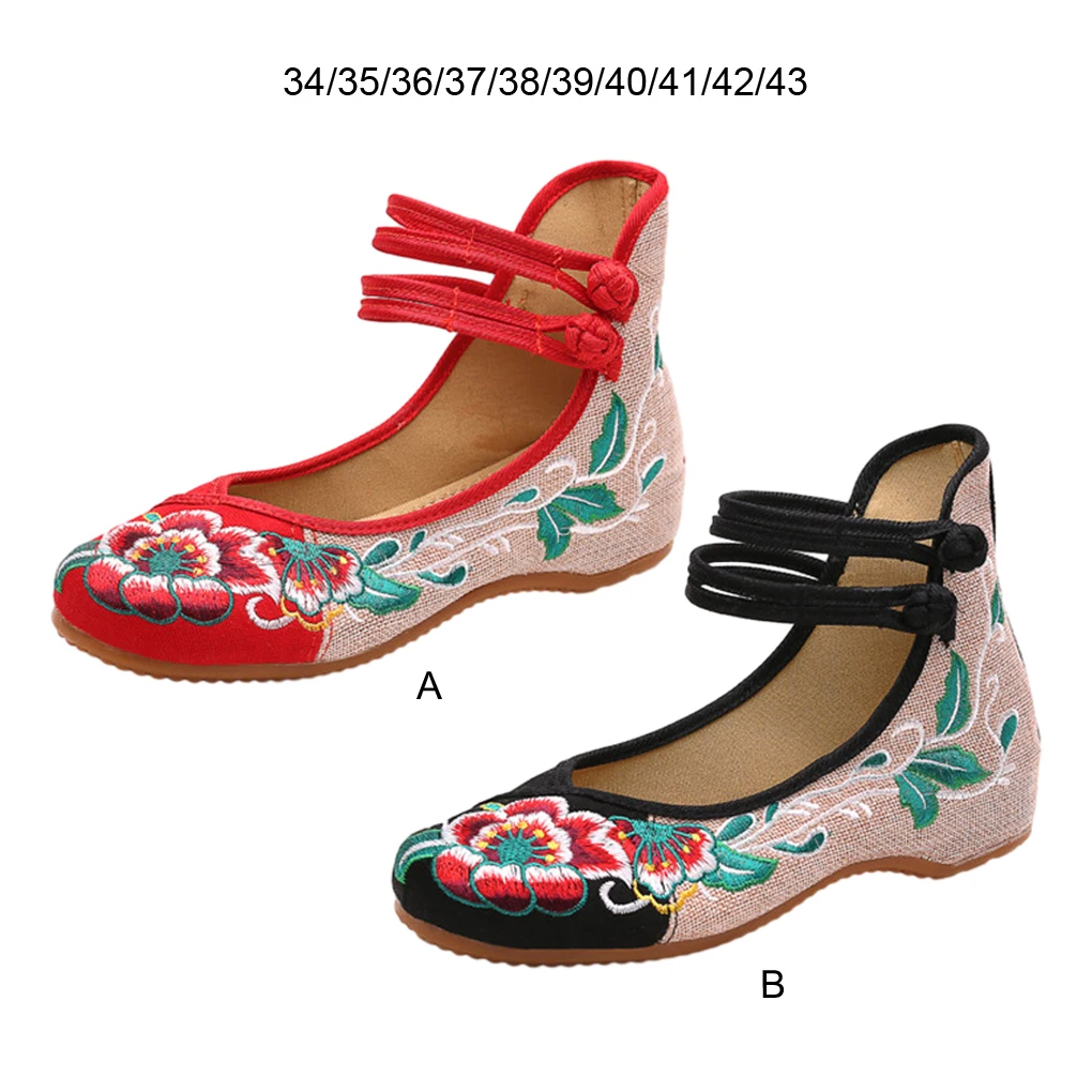 Eleganti scarpe ricamate per le donne aggiungono un tocco unico per vestire ballerine da donna décolleté scarpe nuove ricamate rosse 38