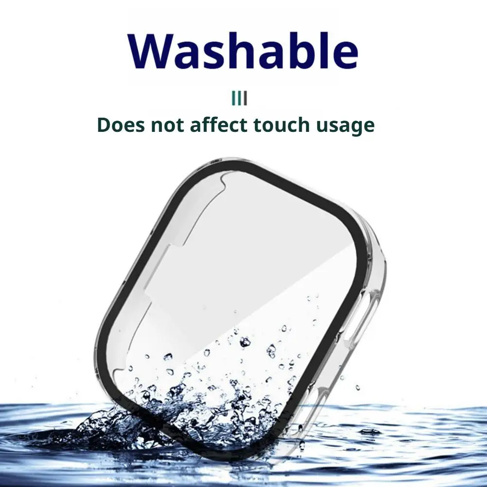 Watch Case With Tempered Glass Screen Protector For Amazfit Bip Max Full Coverage Protective Cover Anti Scratch Smart Watch