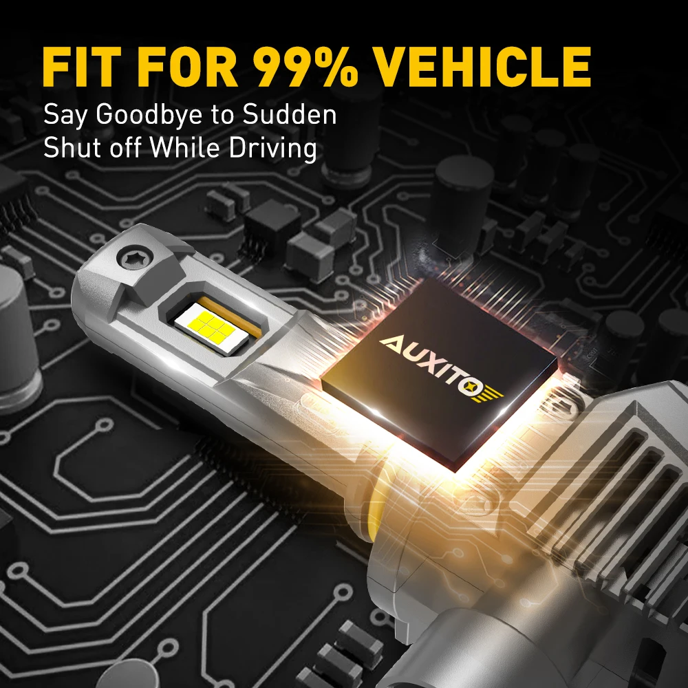 

Комплект из 2 светодиодных ламп AUXITO Hir2 9012 для фар с функцией Canbus для Toyota Rav4, CHR, Fiat, Ford Edge, с вентилятором, 12В, 22000 лм, белый свет