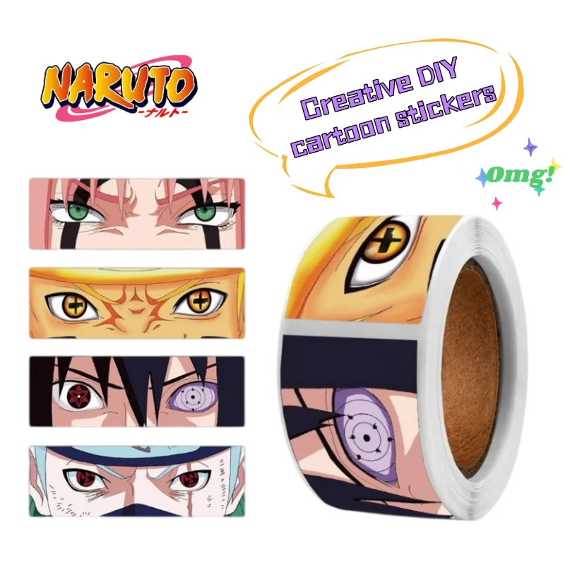 New NARUTO Uzumaki Naruto Hatake Kakashi Roll Creative Personality Sealing Sticker DIY Hand Ledger Mobile Phone Case Sticker
