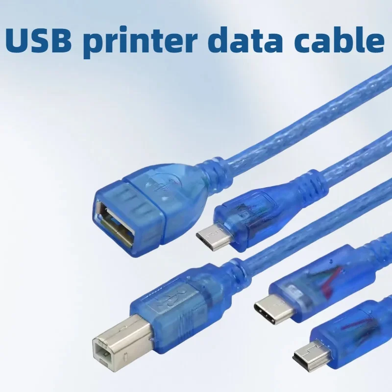 30-50-100CM USB Cable for Uno R3/Nano/MEGA/Leonardo/Pro Micro/DUE Blue High Quality A Type USB/Mini USB/type-c Cable For Arduino