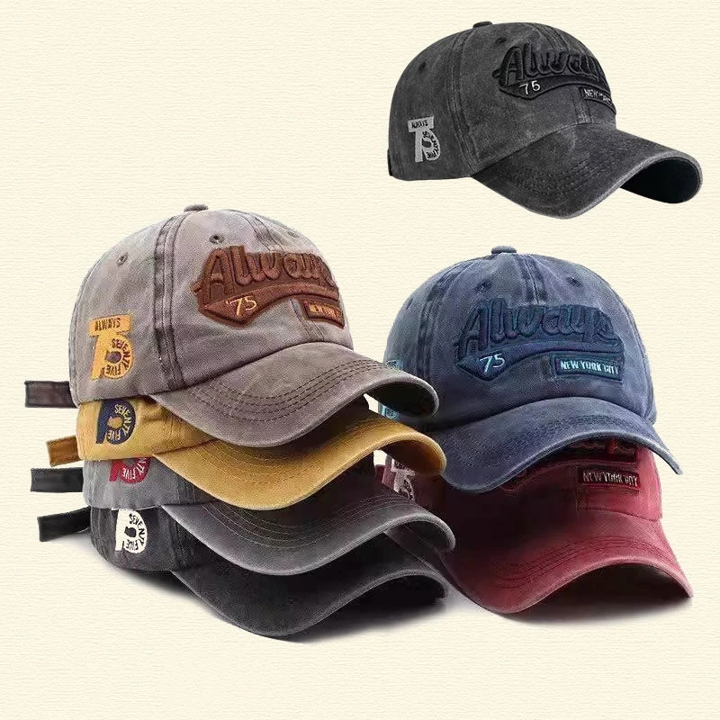 

Embroidered Dad Hat Embroidered Baseball Cap Vintage Baseball Cap Comfortable Distressed Cotton Cap For Hip Hop Fashion Camping