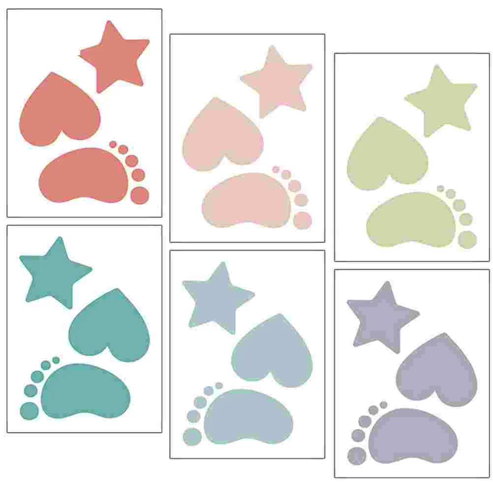 6 Sheets Toddler Bathroom Decor Stickers for Applique Decorative Pvc Sea Animal Bathtub