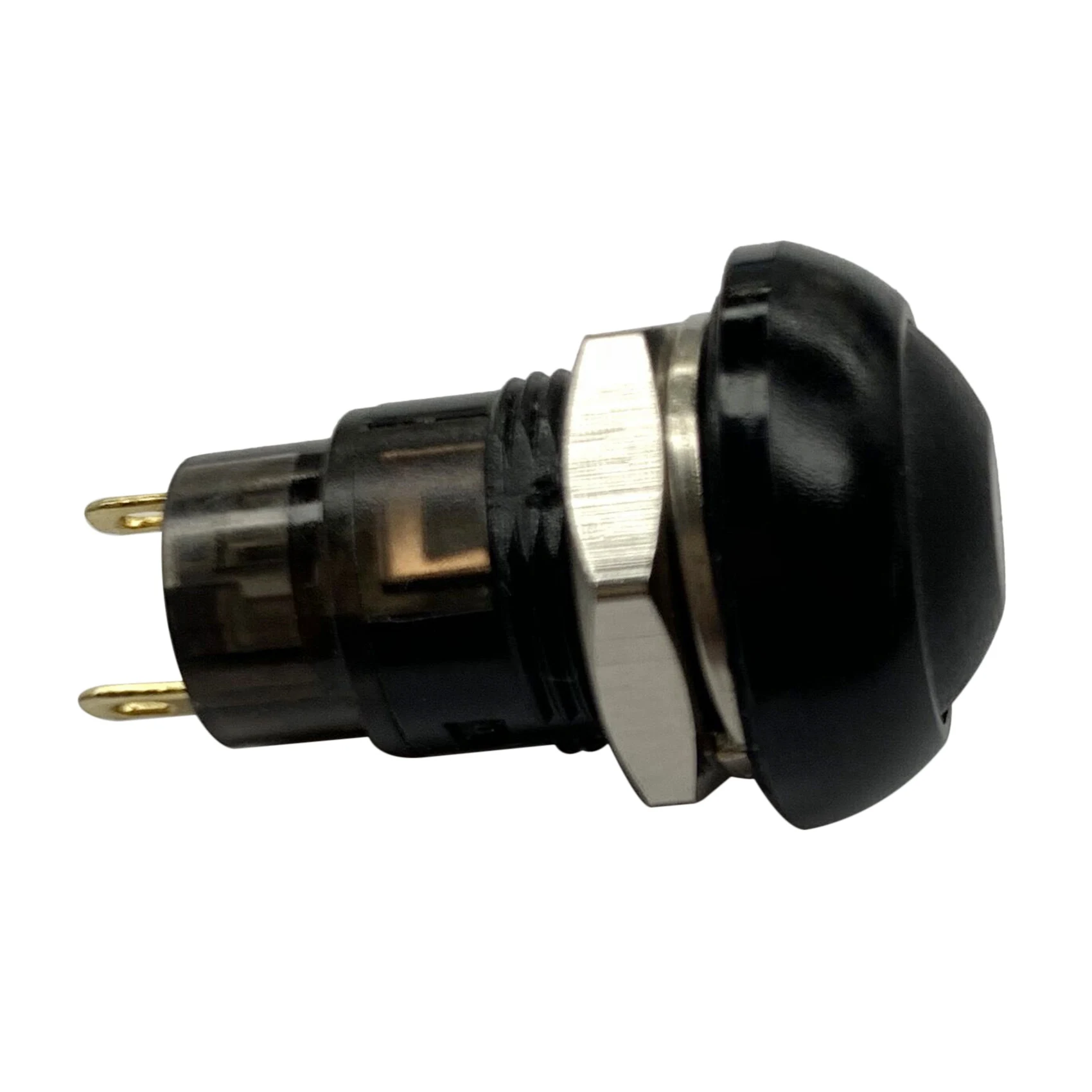 

BNVN-5X On-Off Latching Waterproof 12Mm Push Button Switch SPST 2A IP67, Black
