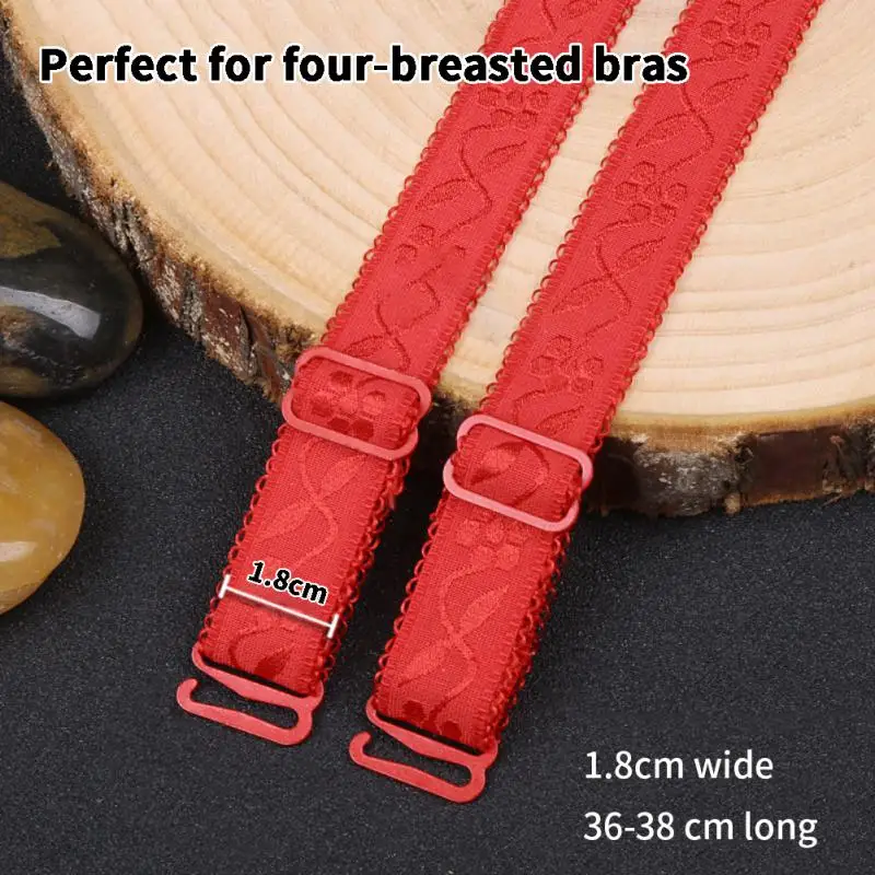 2Pairs Women Slip Resistant Bra Straps Adjustable Non-slip Replacement Underwear Bra Shoulder Strap Intimates Accessories