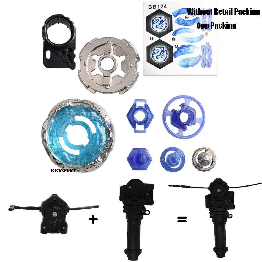 

B-X TOUPIE BURST BEYBLADE forneus GENUINE Kreis Cygnus 145WD BB124 with grip + black pull line
