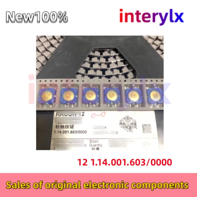 2Pcs/Lot Original 12 1.14.001.603/0000 121.14.001.603 0000 Tactile Switch Keyboard Key 4-Pin Microswitch RACON