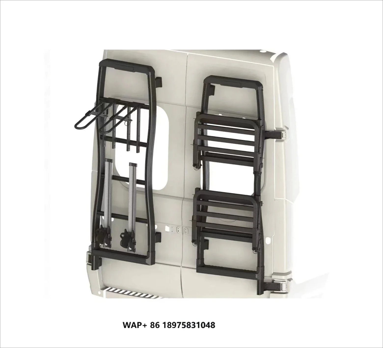 High Quality Quick-Release Rear Door Rack for Motorhomes Control Accessory with Back Rack Ladder