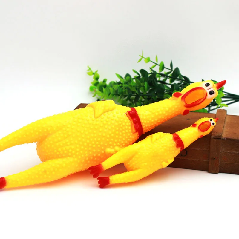 

1pc Rubber Screaming Chicken Toy for Baby Children Squeeze Sounding Toy Pets Dog Toys Kids Joke Toy 16cm 31cm 39.5cm Available
