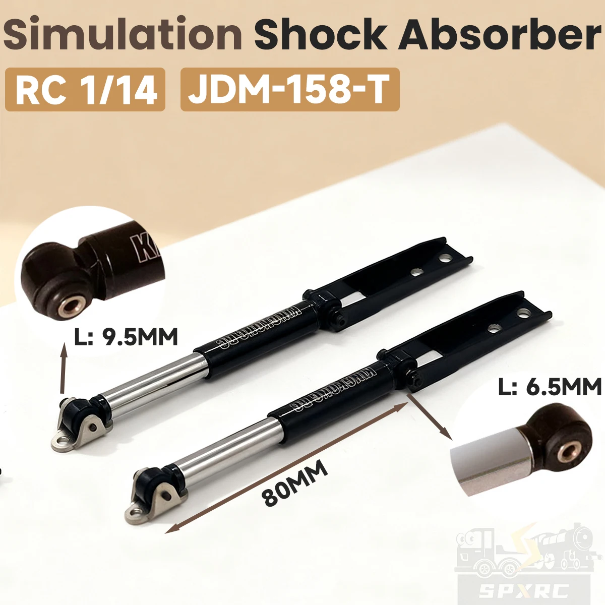 

Амортизатор JDM-158-T, имитация металла для 1/14 Tamiya RC Zetros, грузовик, трактор, прицеп, внедорожные игрушки, модель, детали для самостоятельного изготовления JDMODEL