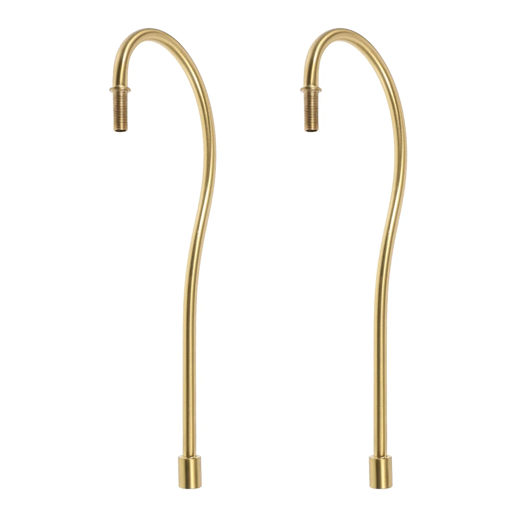 

2pcs Table Stem Replacement Curved Metal Lamp Stem For Diy Lamp Kit Repair Lighting Fixture Downrods Extension Rod Bedroom