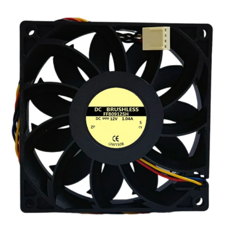 FFB0912SH 92x92x25mm PC Cooling Fan High Low Noise 4100RPM 92mm PC Fan for Enhances Heat Dissipation