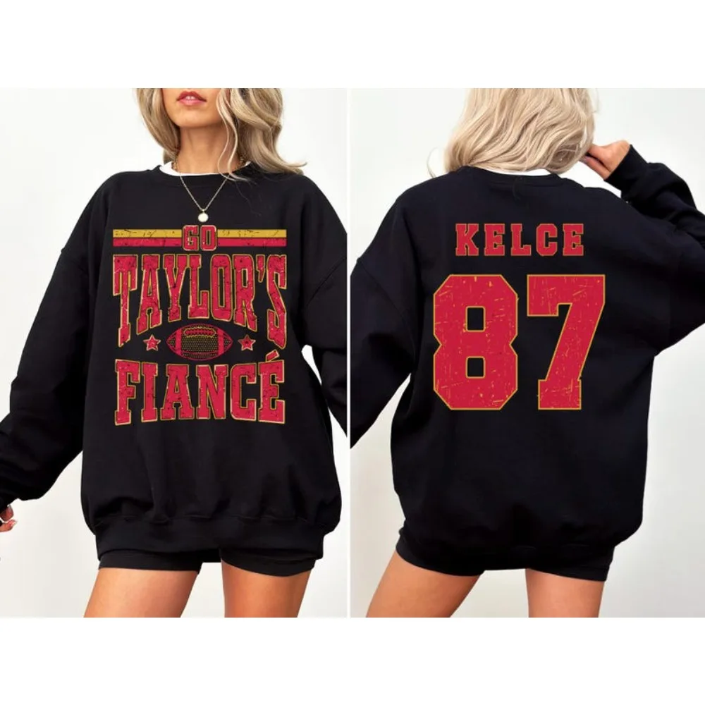 Go Taylor's Fiancé Sweatshirt Taylor Travis Shirt Engagement T-Shirt Herren Damen Langarm Streetwear Tops Lustiger Paarpullover