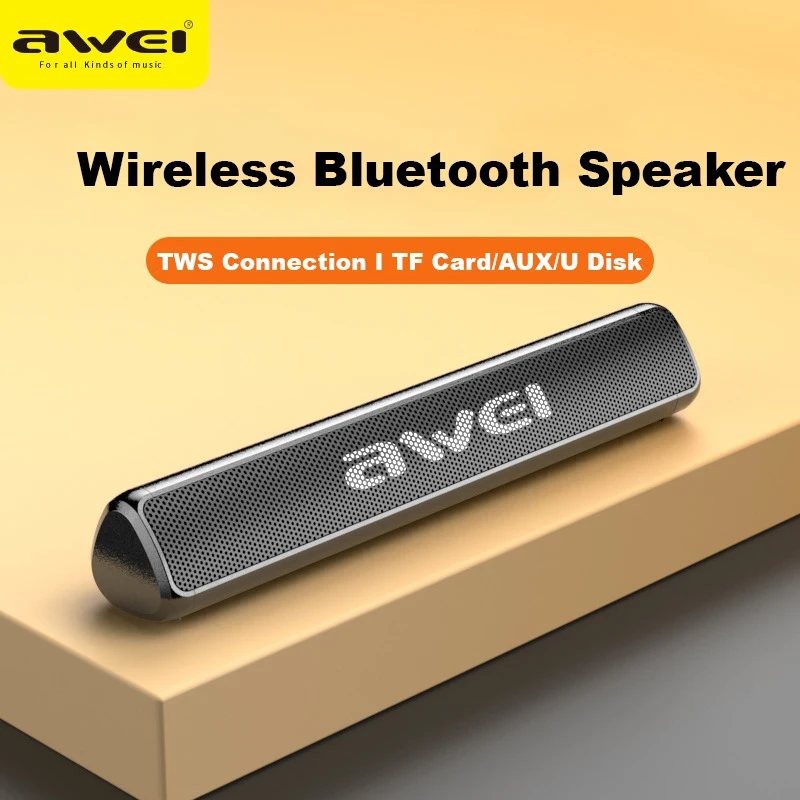 

Awei Y333 Wireless Bluetooth Speaker Stereo Sound Subwoofer For Home Audio Music Player Loudspeaker Support TF Card AUX U Disk