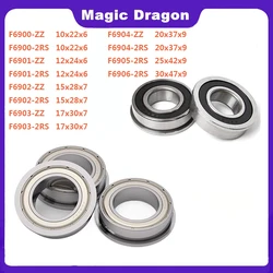 5/10PCS ABEC-5 Flange Ball Bearing F6900 F6901 F6902 F6903 F6904 F6905 F6906 ZZ Z RS Thin Wall Metal Shielded Flanged Bearings