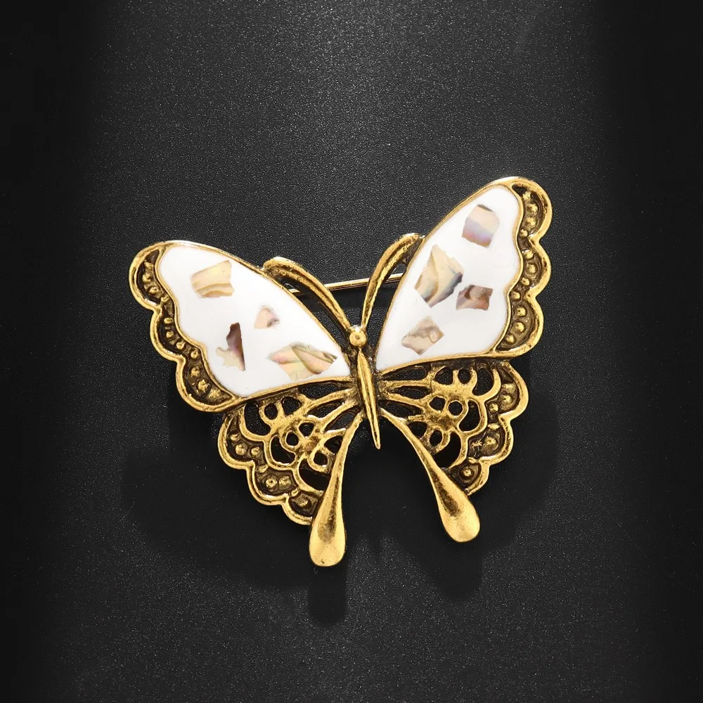 New Trend Europe and The United States High-Quality Exquisite Metal Butterfly Corsage Suit Shirt Brooch Collar Pin Wholesale image 3