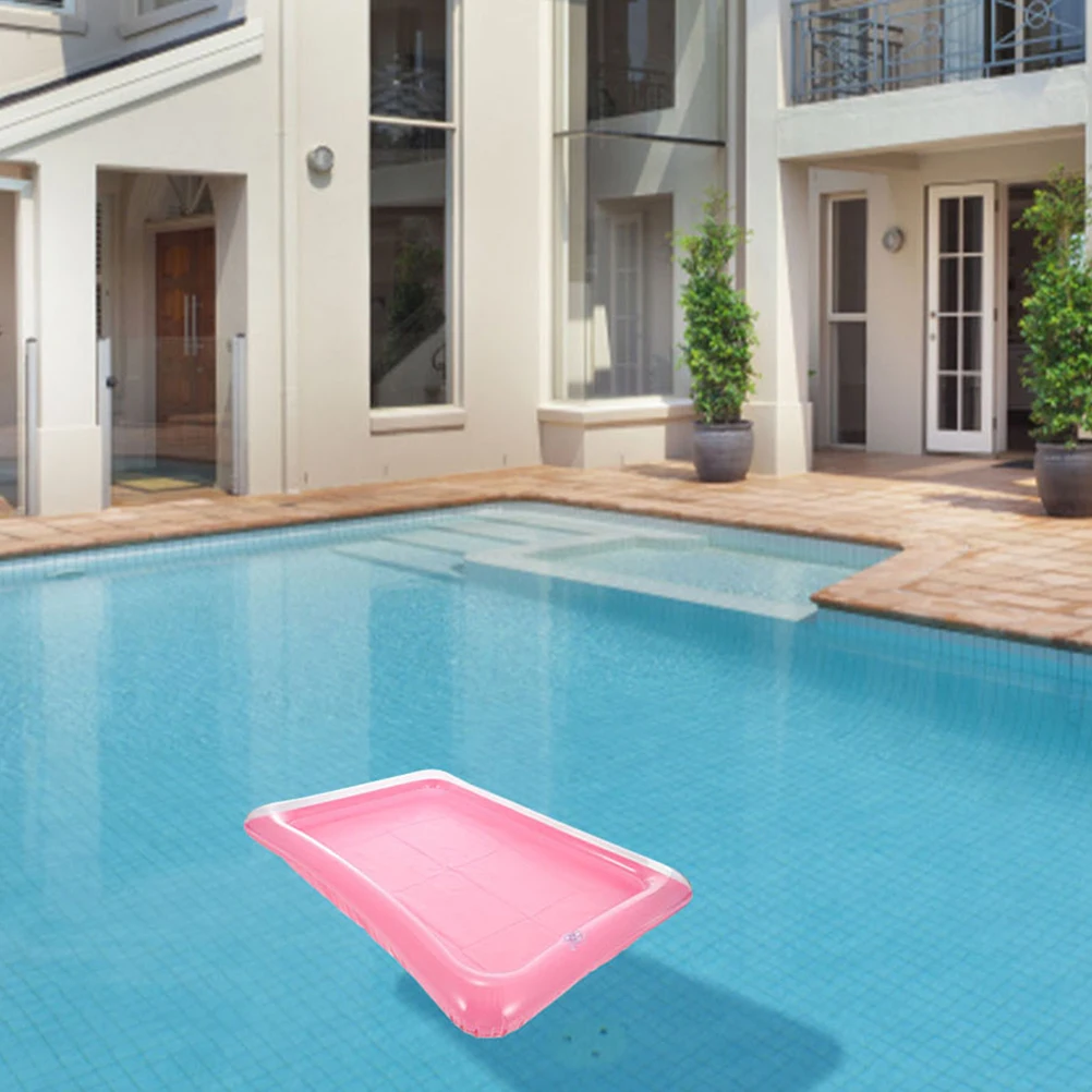 

2 Pcs Inflatable Storage Pad Floating Pool Tray Cushion for Party Swimming Pink Trays