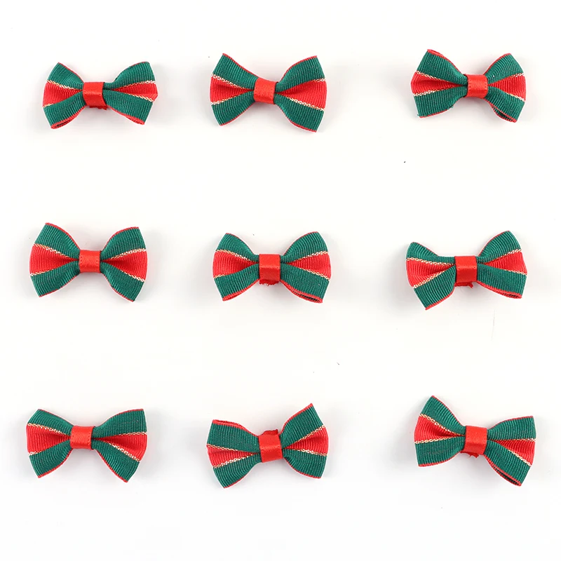 (30 pcs/pack) 22 * 38mm Christmas Decoration Grosgrain Ribbon Bow Korean Hair Decorations Gift wrapper Handmade DIY Originality