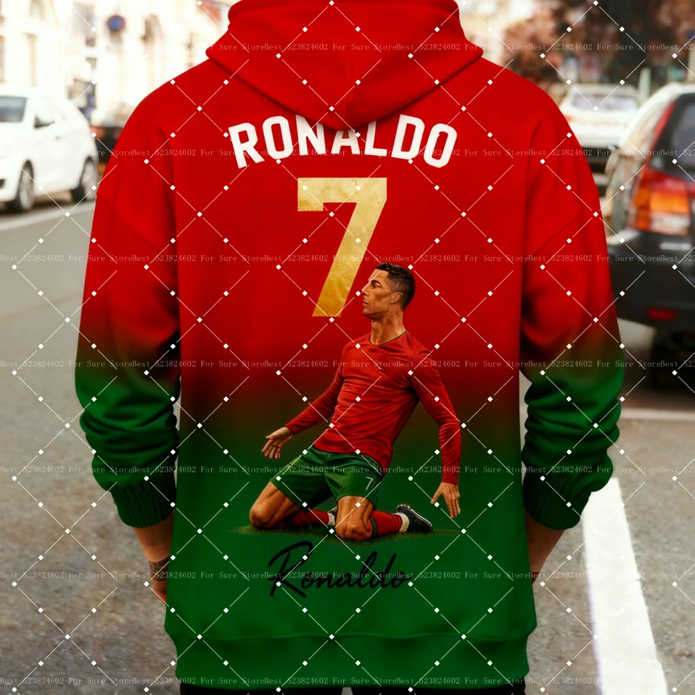 Autumn and winter Fashion 3D Printed edition Sports Football Hoodie Daily Outdoor Breathable Tops Men's Hoodies Women's Hoodies