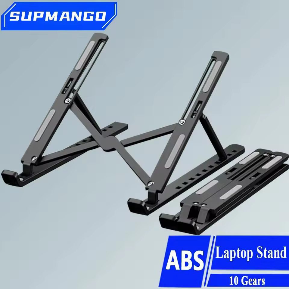 Suporte dobrável para laptop, suporte ajustável para notebook, base abs para macbook air pro, acessórios convenientes - AliExpress