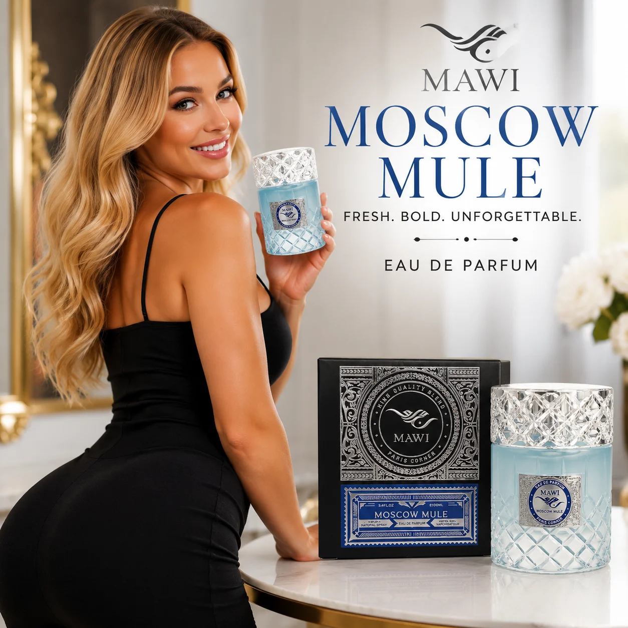 MAWI MOSCOW MULE 100ml EDP Perfume Unisex - Fresh Ginger Lemon Bergamot Fragrance - Long Lasting Aquatic Mint Cologne for Men Wo