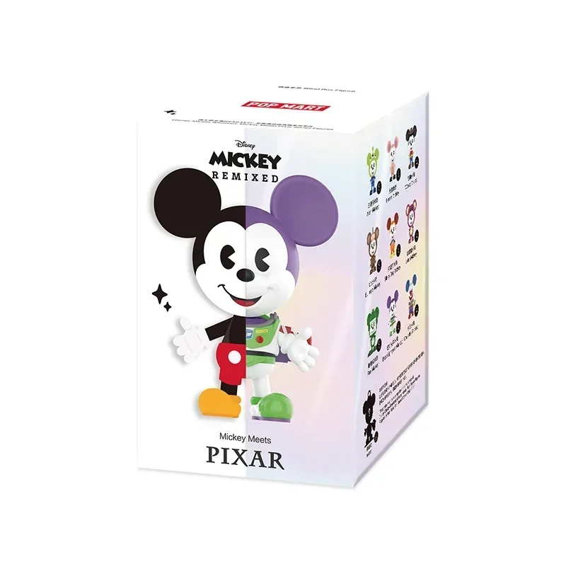 

POPMART Disney Mickey Mouse Meets PIXAR Series: Оригинальные коллекционные фигурки-сюрпризы, милые аниме-фигурки, украшения, подарок