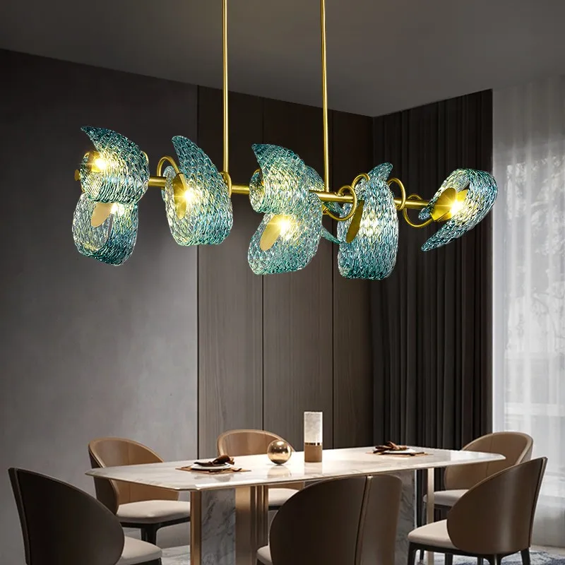 

Light Luxury Copper Restaurant Decoration Post-modern Front Desk Simple Bar Taiwan Cuisine Shop Clothing Shop Flower Chandelier