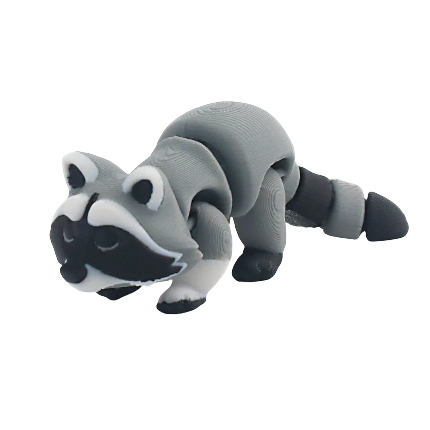 

3D Printing Funny And Cute Black Face Raccoon Joint Movable Figurine Novel Toy Ornament Model For Landscape Decoration Gift