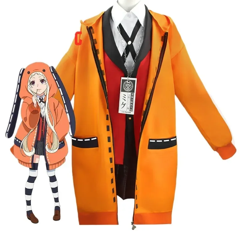 

CosplayAnime Kakegurui Yomotsuki Runa Cosplay Kostuum Jk School Meisjes Uniform Jas Hoodie Halloween Carnaval Kleding Hoodie Clo