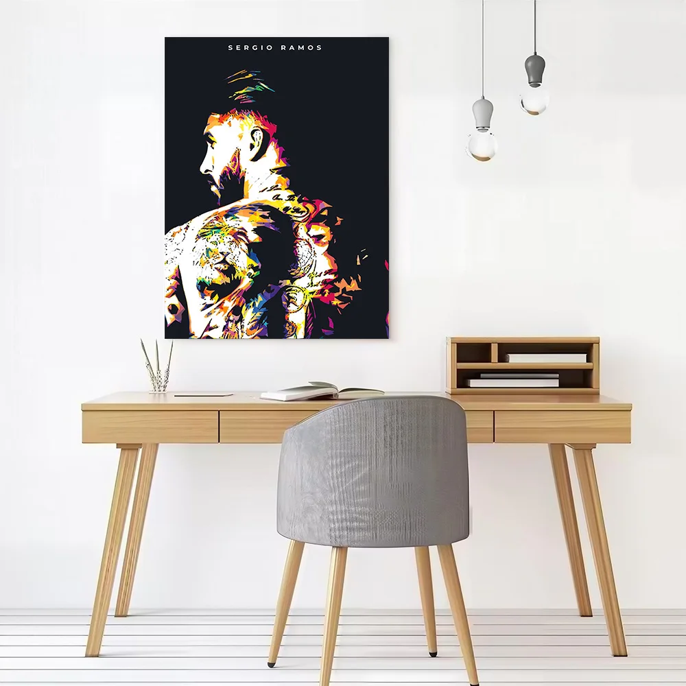 Sergio Ramos Printed Canvas Poster Custom Pictures Wall Art Canvas Painting for Bedroom Decoration Living Room Wand Deko Home