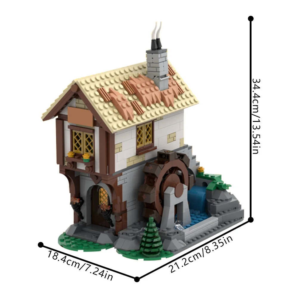 MOC Street View Architecture Square Blacksmith Building Blocks Model 10332 Castle Extension Bricks Assembled Toy Children Gift