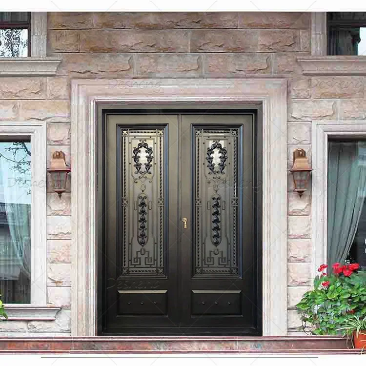 Best Welcome Fashion Villa Apartment House Security Entrance Arch Wrought Iron Door