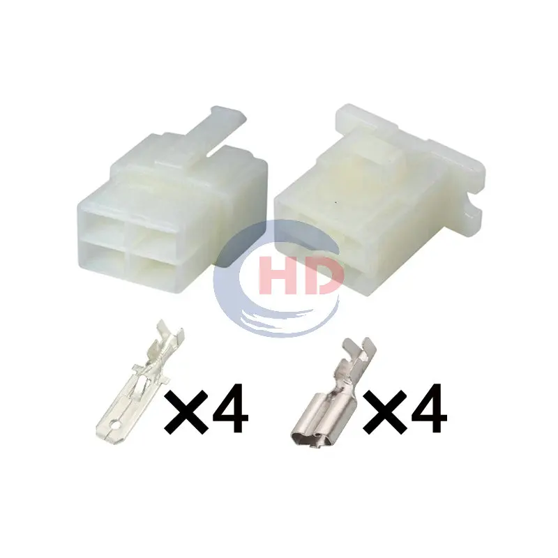 

1-20 sets 4-pin cable wire harness connector housing plug connector HD0413-6.3-11 HD0413-6.3-21