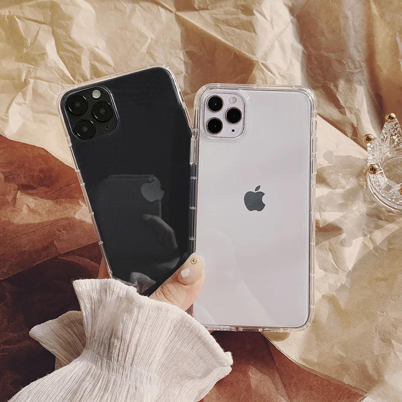 2023 Mini custodia per telefono antiurto trasparente solida semplice per iPhone 12 13 14 11 Pro Max X Xr Xs Max 7 8 Puls SE TPU Cover