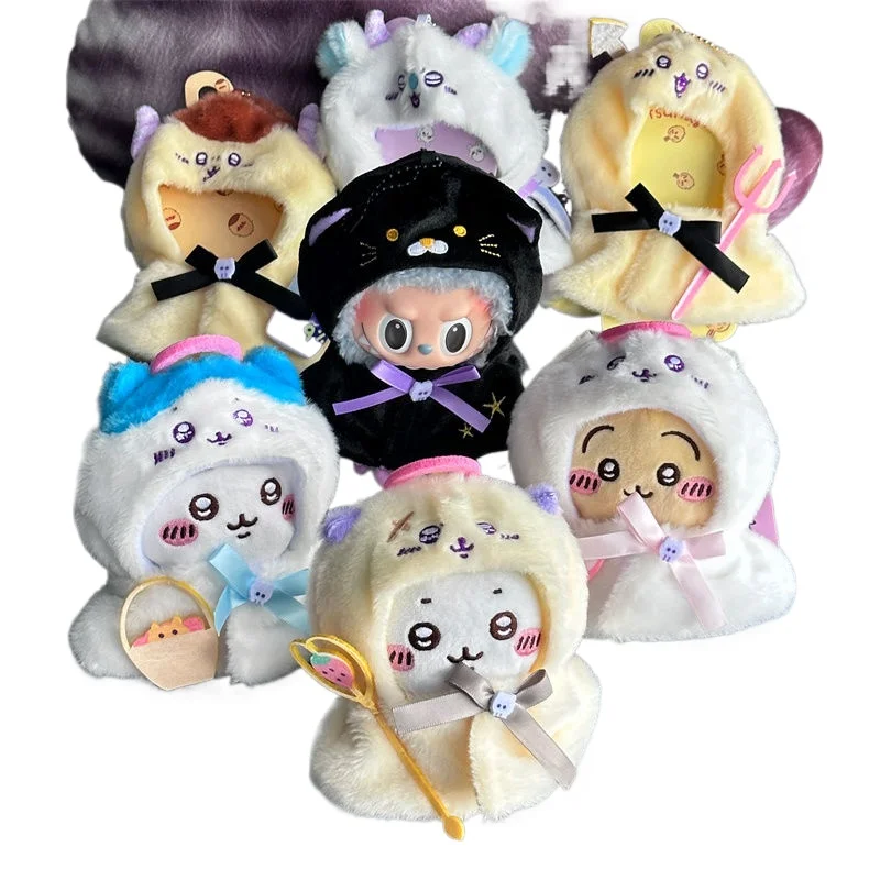 

15cm Miniso Chiikawa Anime Accessory Doll Dress Up Kawaii Anime Doll Cape Cute Cartoon Stuffed Doll New Clothes Children's Gift