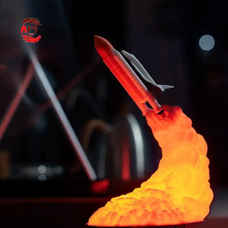

AF90-3D Printed Spaceship Table Lamp Bedside Lamp LED Night Light Christmas Children Aviation Enthusiast Gift