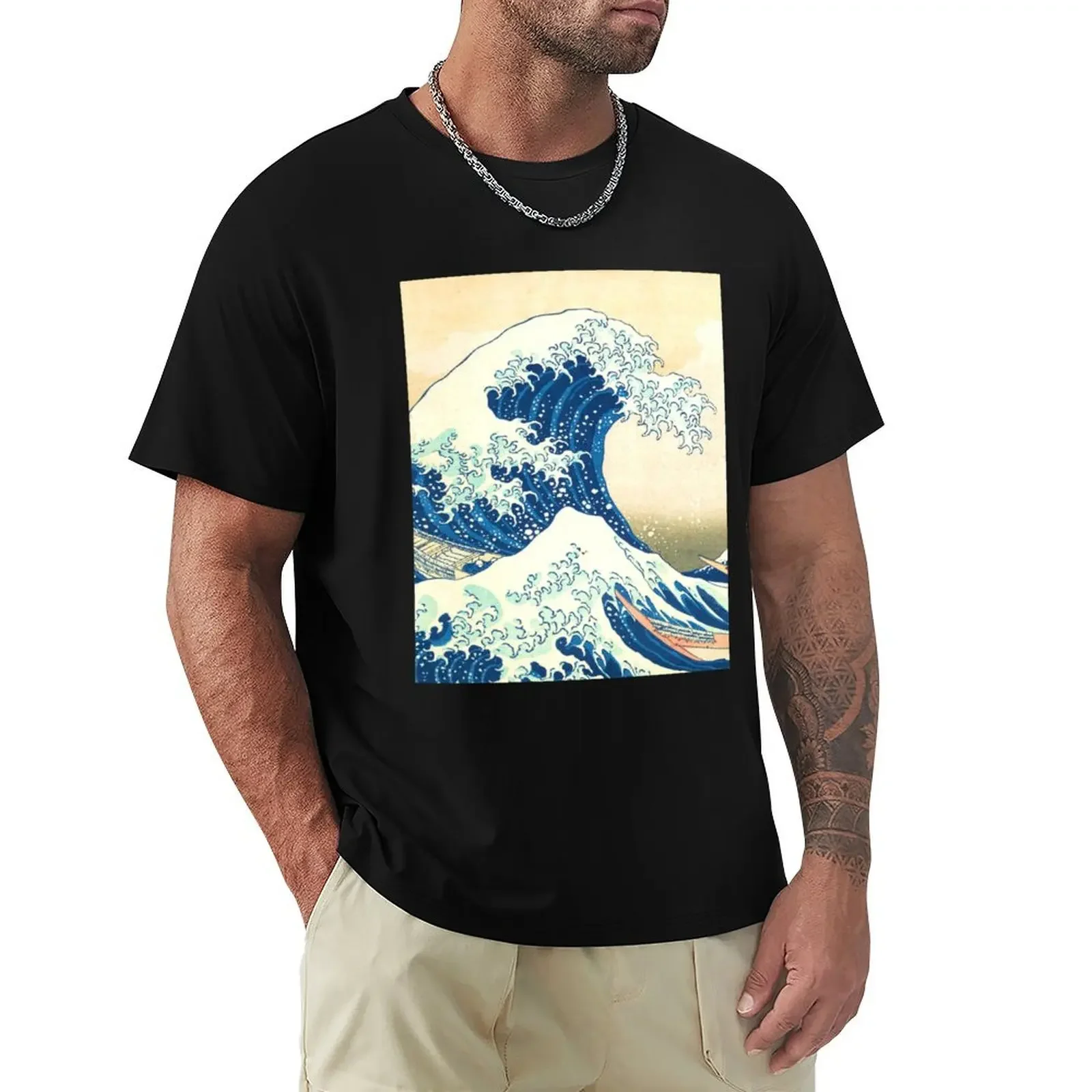 

The Great Wave off Kanagawa - by the Japanese artist Hokusai T-Shirt anime tshirt man t shirt t shirts for men cotton