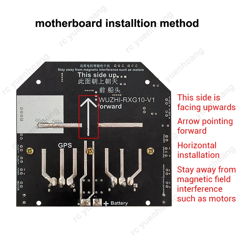 1세트 RXG10-TXG3 8V 12V 24V 브러시리스 원격 제어 키트 RC 미끼/네스팅 보트 무선 컨트롤러 송수신 부품