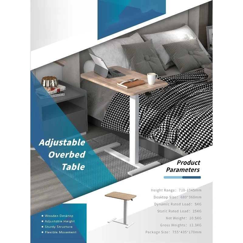 مكتب بجانب السرير منخفض التكلفة من المصنع مع طاولة قابلة للتعديل تعمل بالهواء المضغوط وتصميم مكتب الكمبيوتر الحديث #6