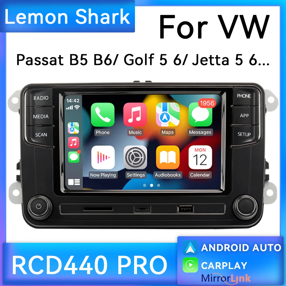 

Noname RCD440 PRO Carplay Car Radio Android Auto Bluetooth MIB Multimedia for VW PQ Passat B5 B6 Golf MK5 MK6 Jetta 5 6 CC POLO